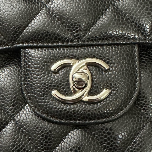 Chanel Jumbo Classic Double Flap in Black Caviar with silver hardware ✅SOLD✅ - Picture 10 of 12